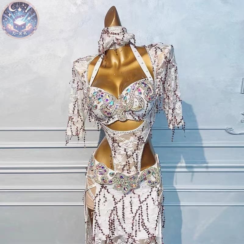 ベリーダンス衣装 ブラスカート セットアップ 豪華 オーダーメイド