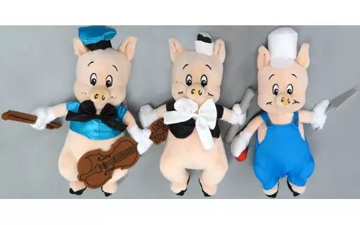 中古】ぬいぐるみ 三匹の子ぶた ぬいぐるみセット 「ディズニー100