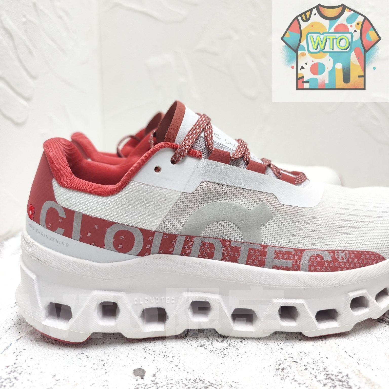 【送料無料】On cloudmonster2ランニングシューズ ホワイト/レッド On Cloudmonster2 クラウドモンスター 第二世代 ジョギング