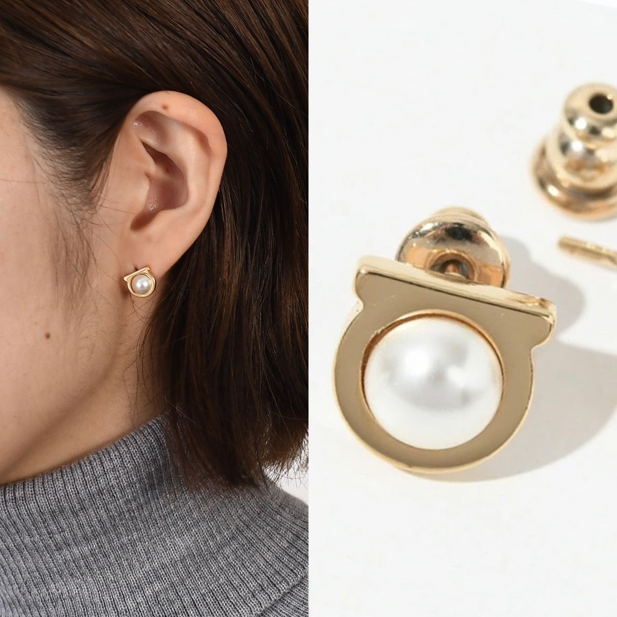FERRAGAMO フェラガモ アクセサリー ピアス ガンチーニピアス 760121 