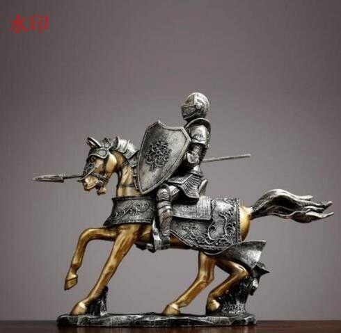 ☆北欧 騎士 馬 置物 レトロ インテリア 馬 オブジェ 工芸品
