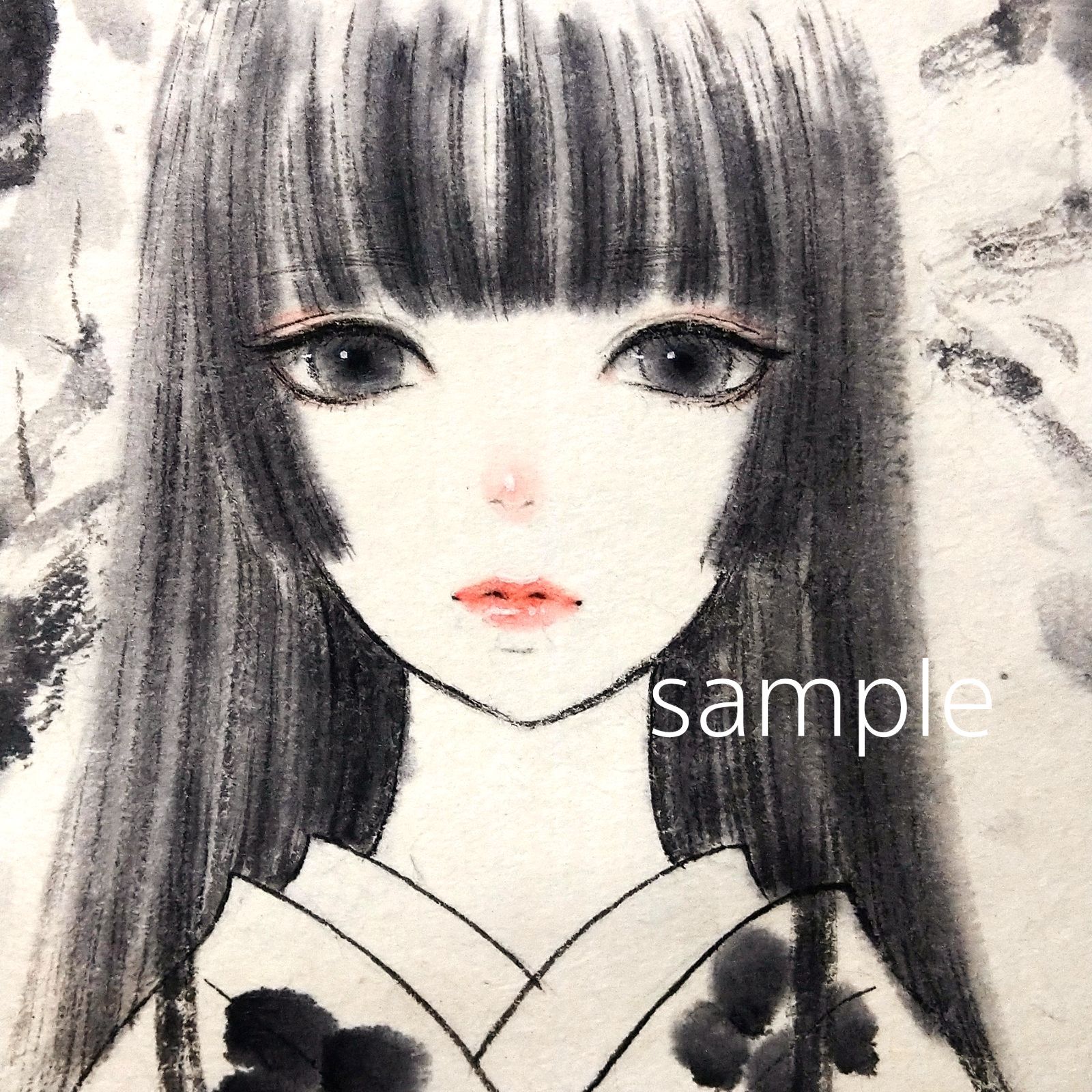 セール 一番安い 肉筆原画 専用 墨絵 美人画 和装 和服 習作 日本画 水墨画 絵画