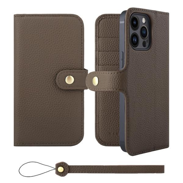 HANATORA] iPhone14ProMax ケース 手帳型 本革 スマホケース