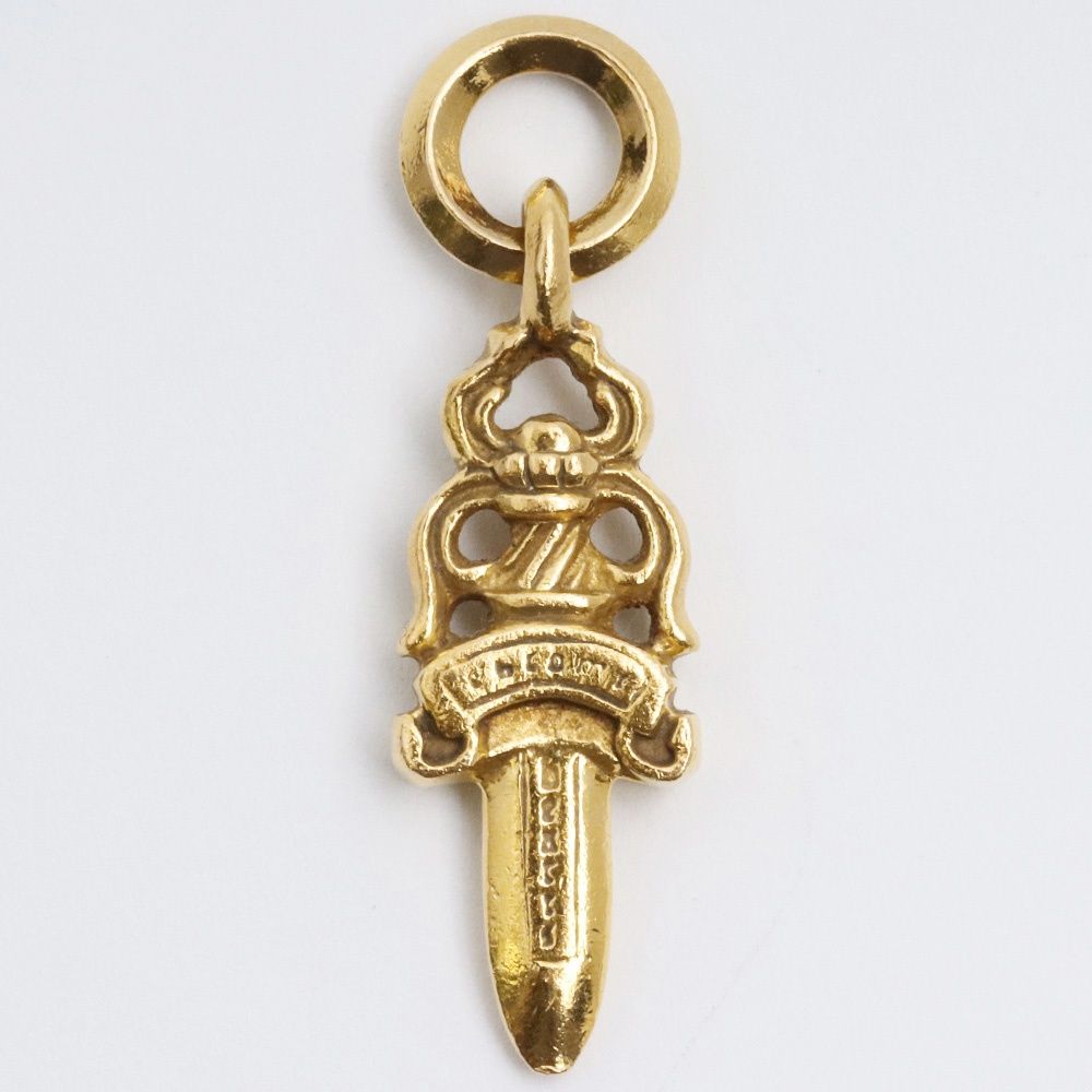 なnaさん専用 クロムハーツダガー22k ゴールドポリッシュ 皮袋 イン