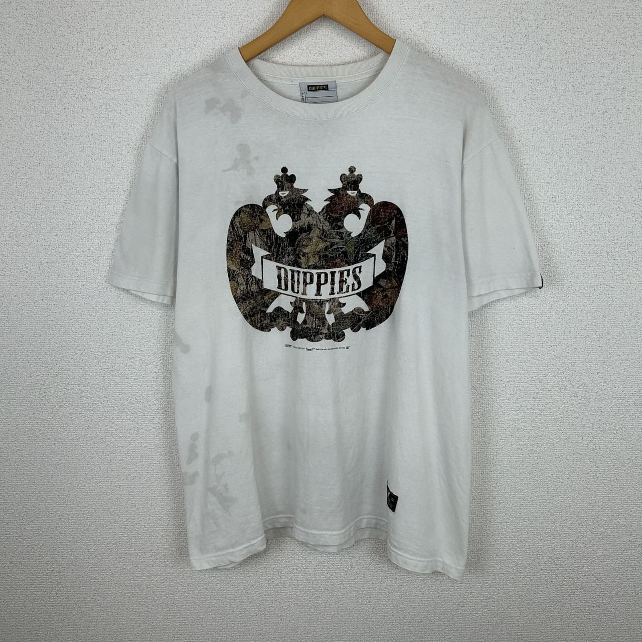 DUPPIES ダッピーズ Tシャツ グラフィックプリント 半袖 ホワイト 