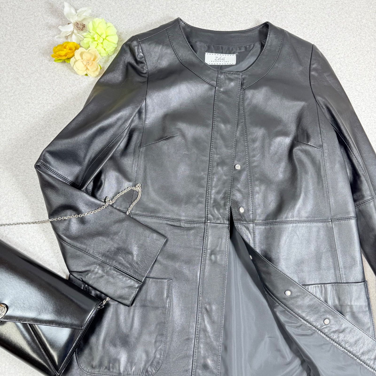 極美品】Zelal 元町ゼラール 上質ラムレザー 羊革 ラムスキン ロング