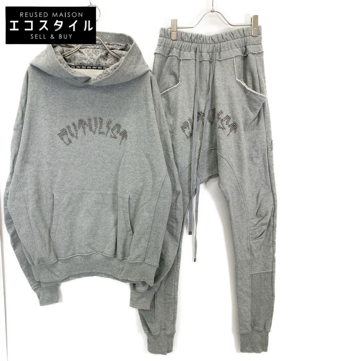 CVTVLIST カタリスト グレー USUAL STONE スウェットパーカーパンツ セットアップ O