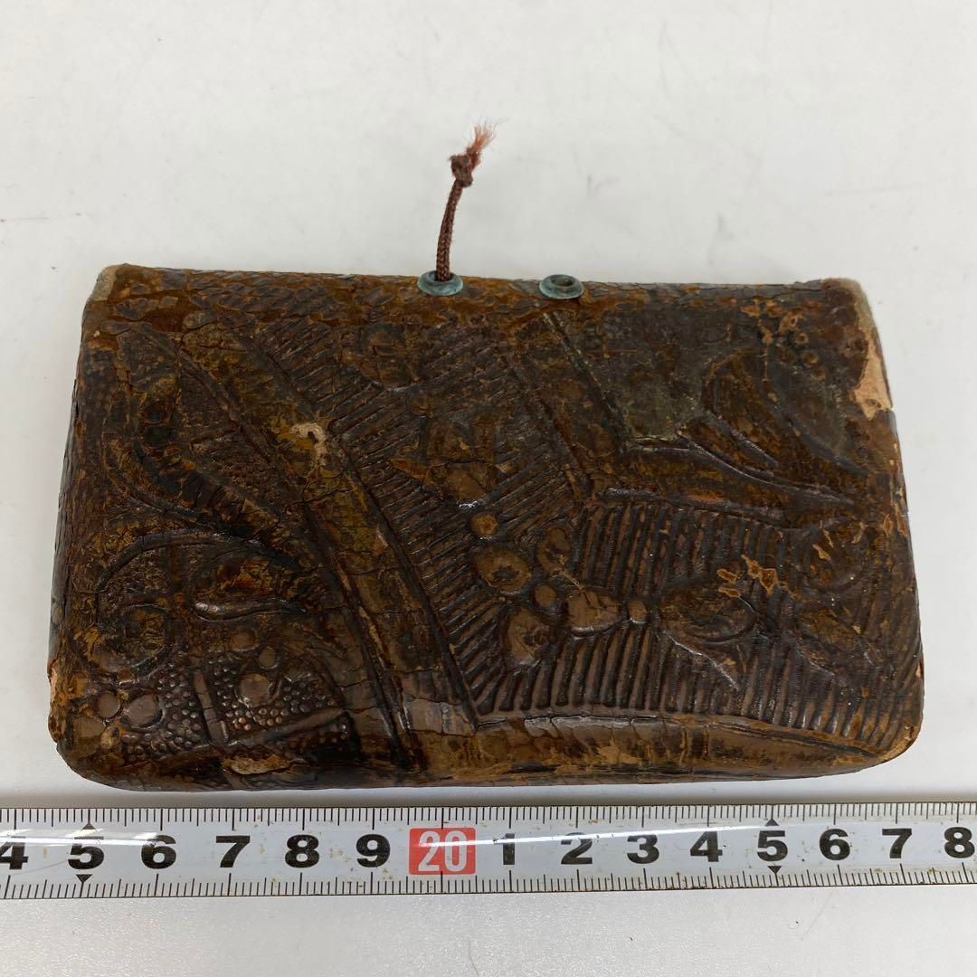 江戸時代 金唐草 煙草入れ 60g 東さ6-0908② 江戸消防 第二區