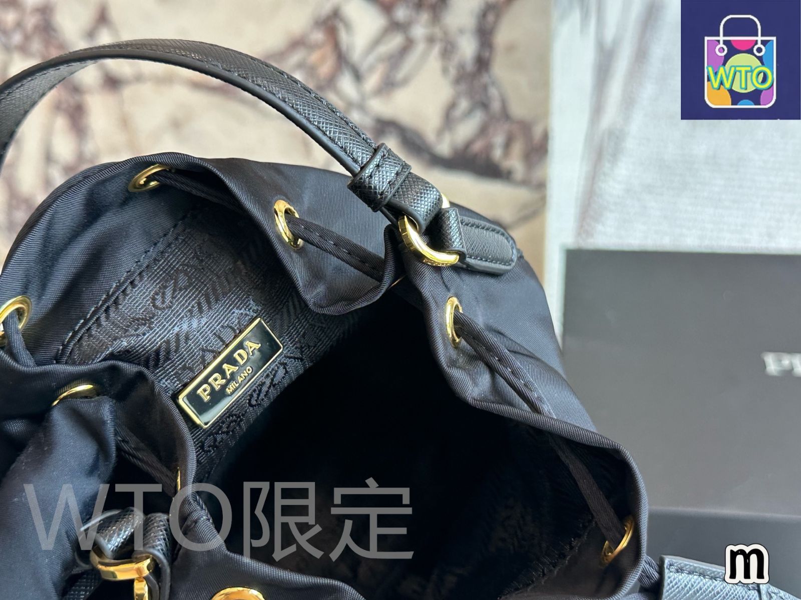 【新シーズン 人気】 Prada バケットバッグ Prada バックル バケットバッグ | ブラック | FARFETCH JP