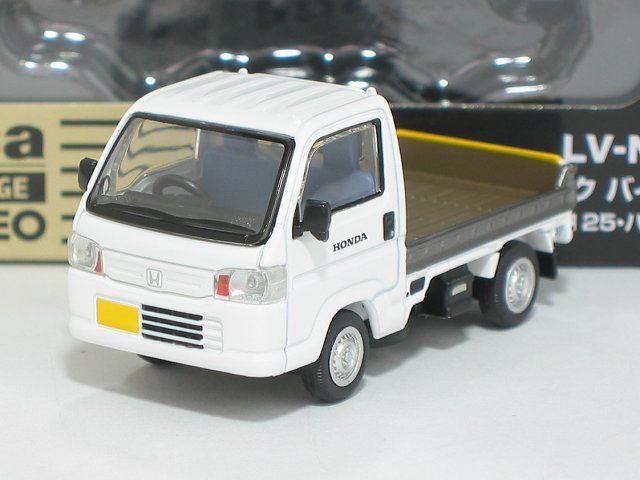 ホンダ アクティ トラック バイク店仕様（白）ホンダ CT125・ハンターカブ付 LV-N330a【トミーテック社1/64ミニカー】【トミカの時】