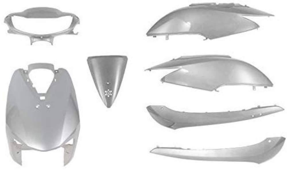 バイクパーツセンター Bike Parts Center Dio 純正タイプ外装セット 7点セット シルバー 銀 カウル 塗装済み ホンダ ディオ FI AF62|AF68 309902