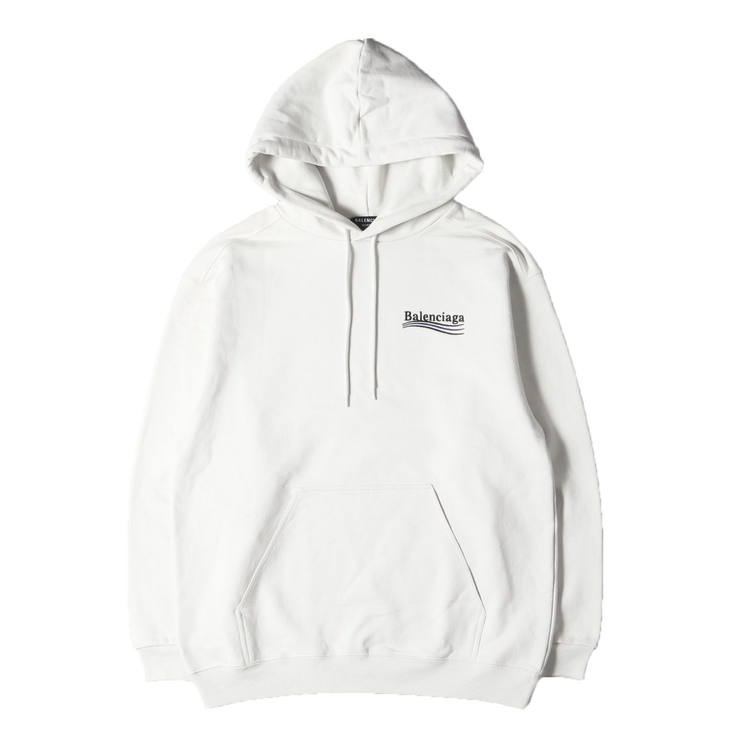 BALENCIAGA バレンシアガ ロゴ Political キャンペーン フーディ BALENCIAGA】POLITICAL CAMPAIGN C-SHAPE PUFFER ロゴ