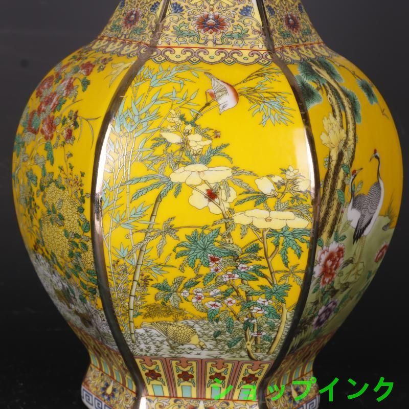 花鳥瓶 工芸品 陶磁器 装飾品 花瓶 花器 美品 美術品 置物 陶芸 琺瑯彩蒔花鳥六方花瓶 景徳鎮 陶磁器 装飾品 工芸品 置物 - メルカリ