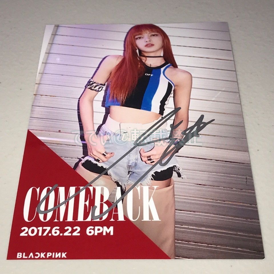 100％本物 BLACKPINK 直筆サイン「COMEBACK」スチール写真4枚 - メルカリ K-POP+アジア