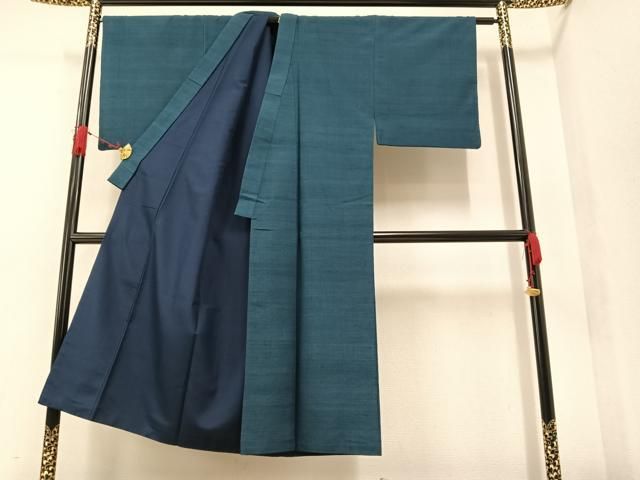 平和屋着物○男性 紬 アンサンブル 錫色 正絹 逸品 DAAT1004tw