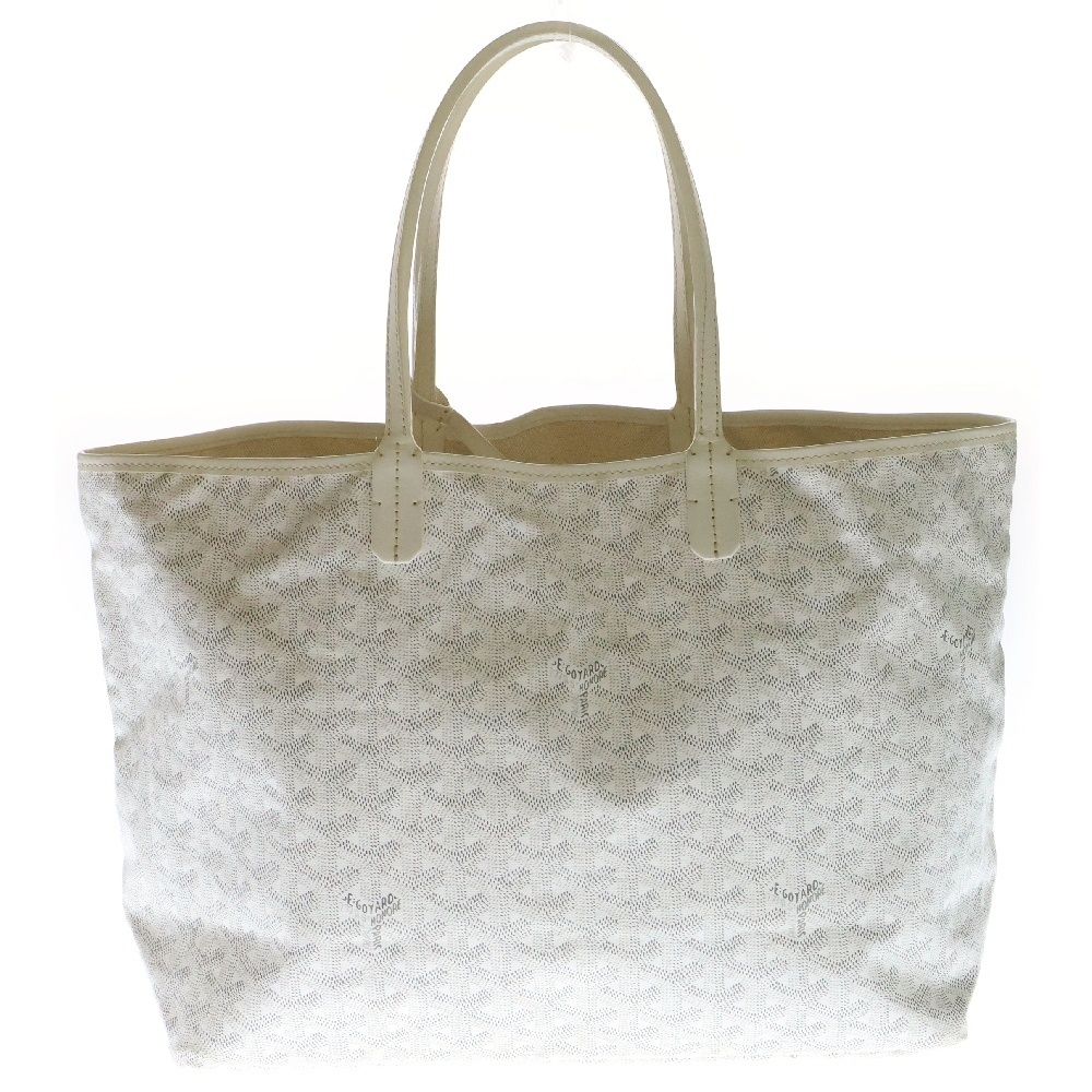 GOYARD (ゴヤール) サンルイPM ホワイト PVC×レザー トート