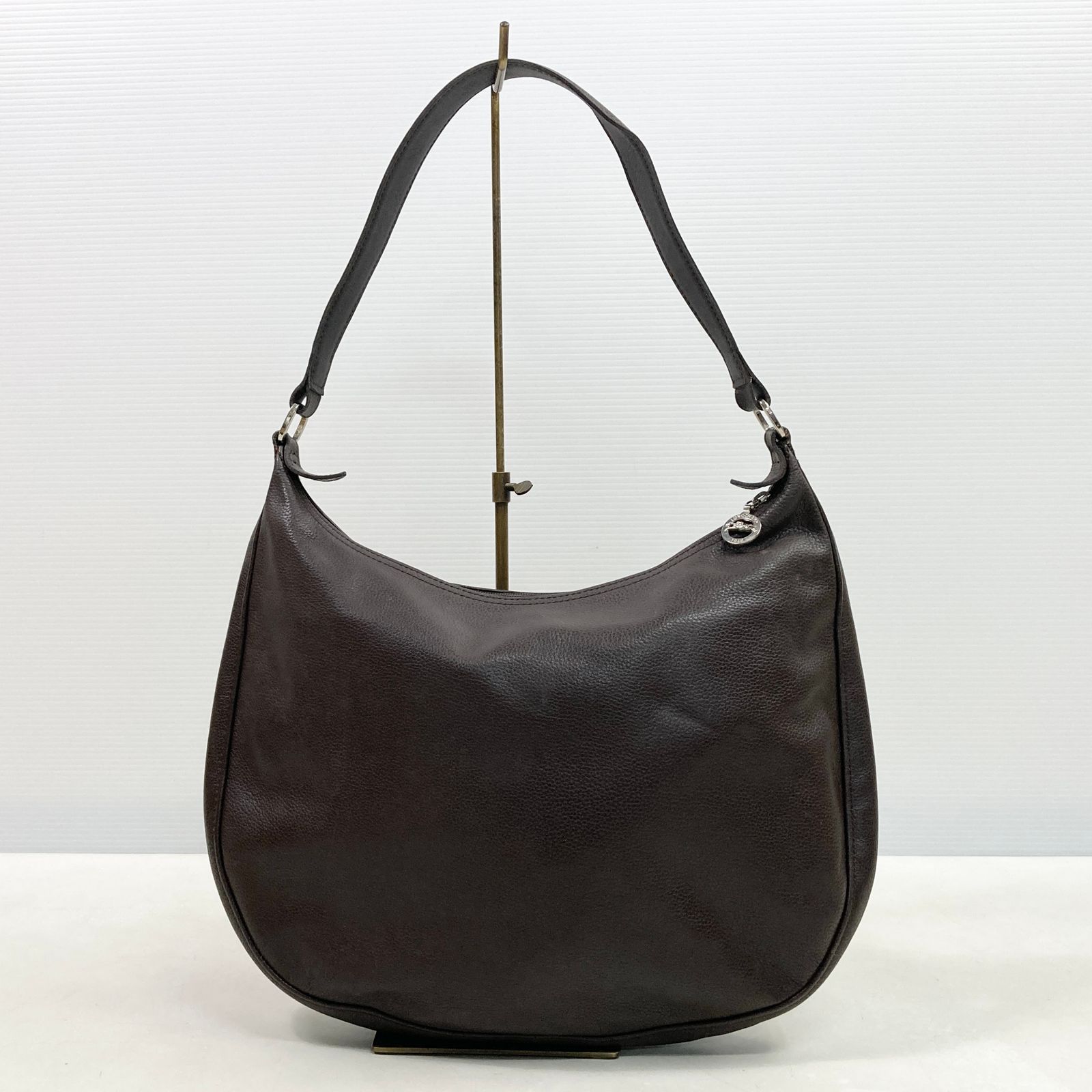 LONGCHAMP ロンシャン ロゾ トートバッグ ハンドバッグ クロコ調 クロコ型押し レザー ブラック 黒 シルバー金具