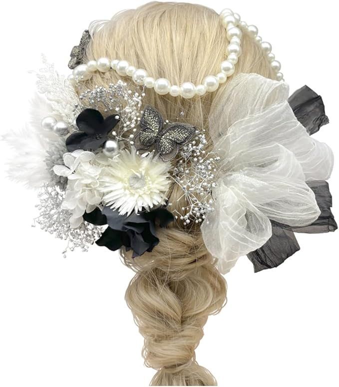 本柘植金蒔絵簪櫛 柘植かんざしくし和装髪飾りセット お 団子 髪 飾り