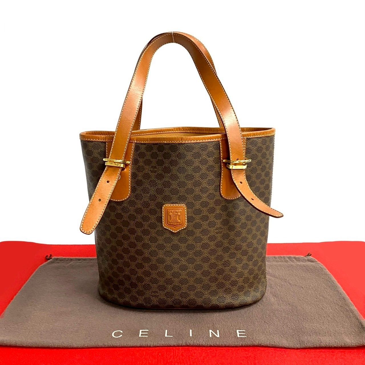CELINE ブラウンレザー ハンドバッグ 美品 極 美品 希少品 CELINE 
