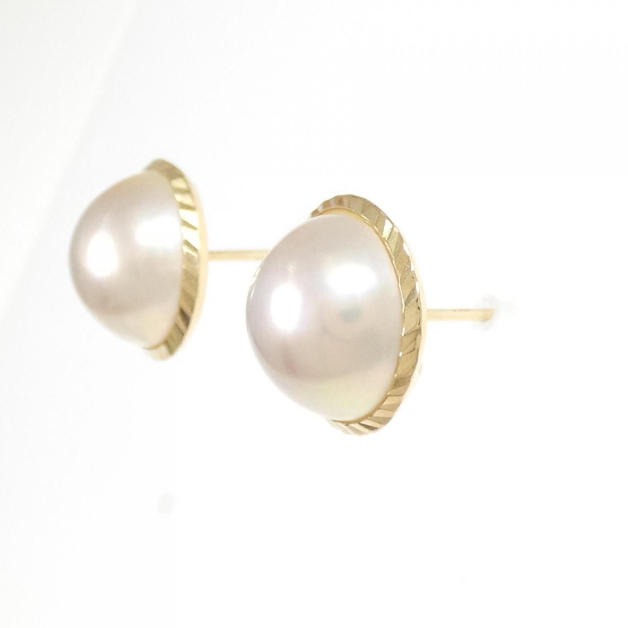 nilyannilyann　K18YG マベパールピアス約18mm 訳あり nilyannilyann K18YG マベパールピアス約18mm 訳あり nilyannilyann