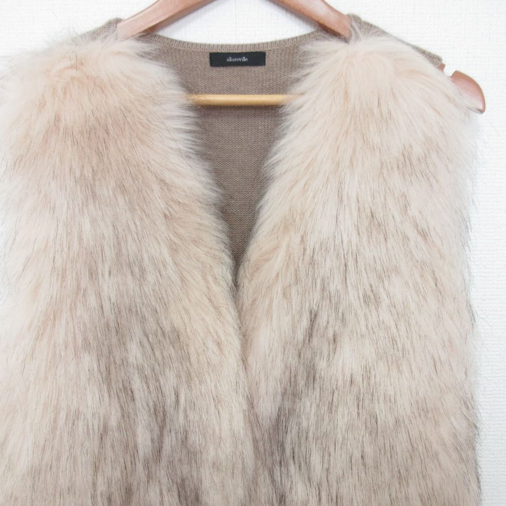 allureville フェイクプードルファーショートブルゾン アルアバイル