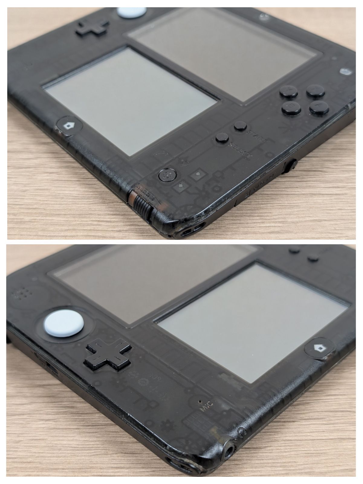 完動品】任天堂 ニンテンドー2DS クリアブラック 本体のみ 動作