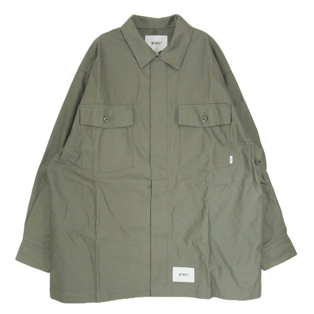 WTAPS ダブルタップス 21AW 212BRDT-SHM04 FLYERS LS COTTON SATIN バック サテン ユーティリティ シャツ グレー系 X02 新古品