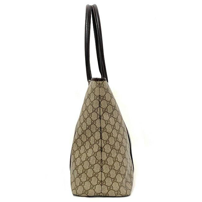 美品】GUCCI GGスプリーム トートバッグ pvc 本革 114288 【公式通販】