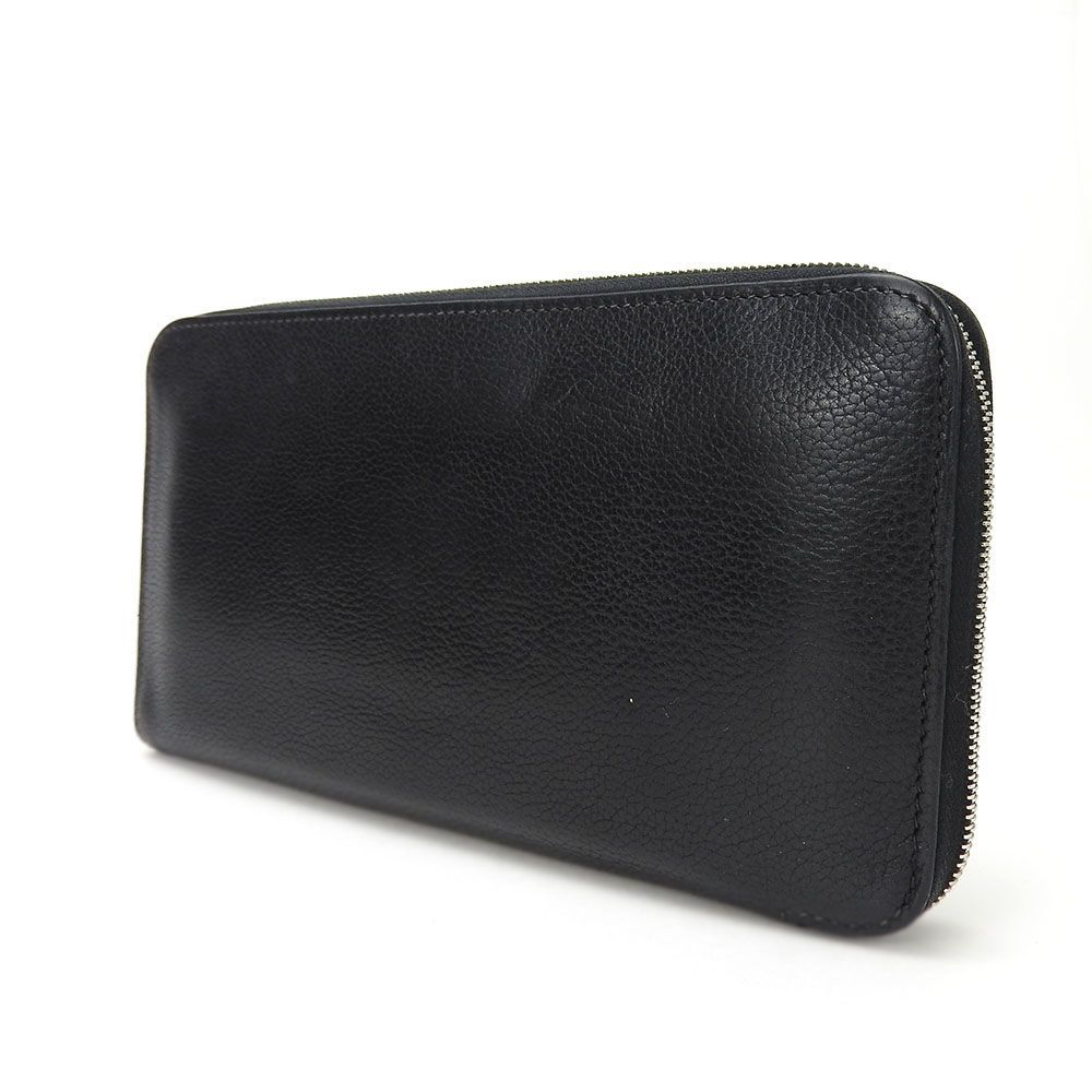 中古】エルメスラウンドファスナー長財布アザップロング