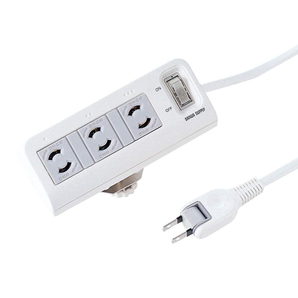 サンワサプライ 電源タップ 3個口 机上に設置可能 集中スイッチ仕様 TAP-B25 