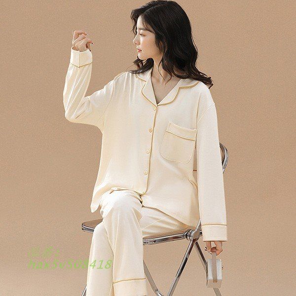 ルームウエア 上下セット 部屋着 春 長袖 かわいい 秋 レディース ゆったり パジャマ 大きいサイズ 女性 着心地よい オシャレ hax5v508418