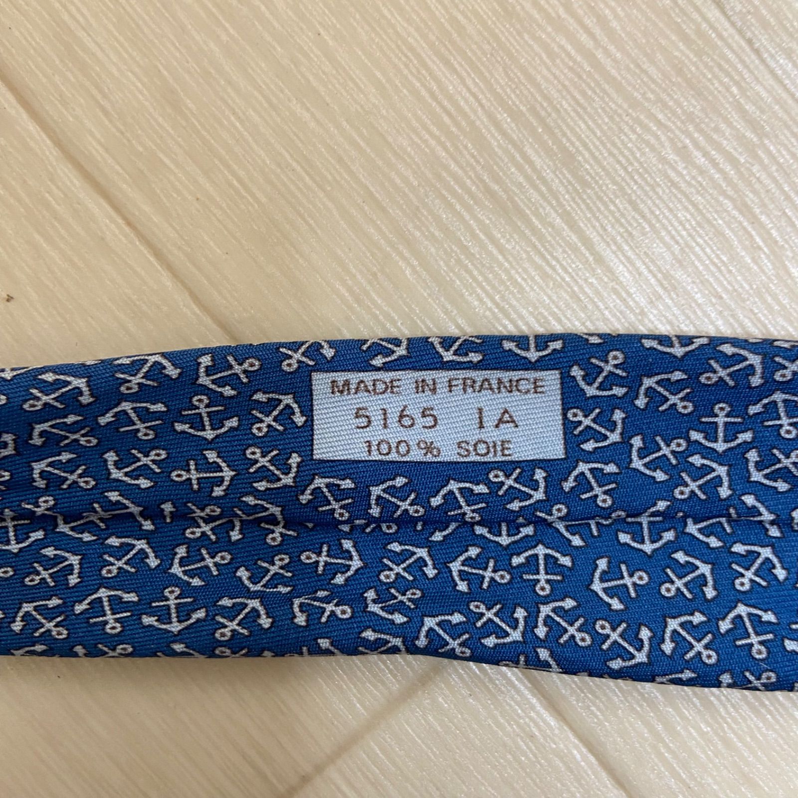 鑑定済み】HERMES エルメス シルク100% ネクタイ いかり 錨