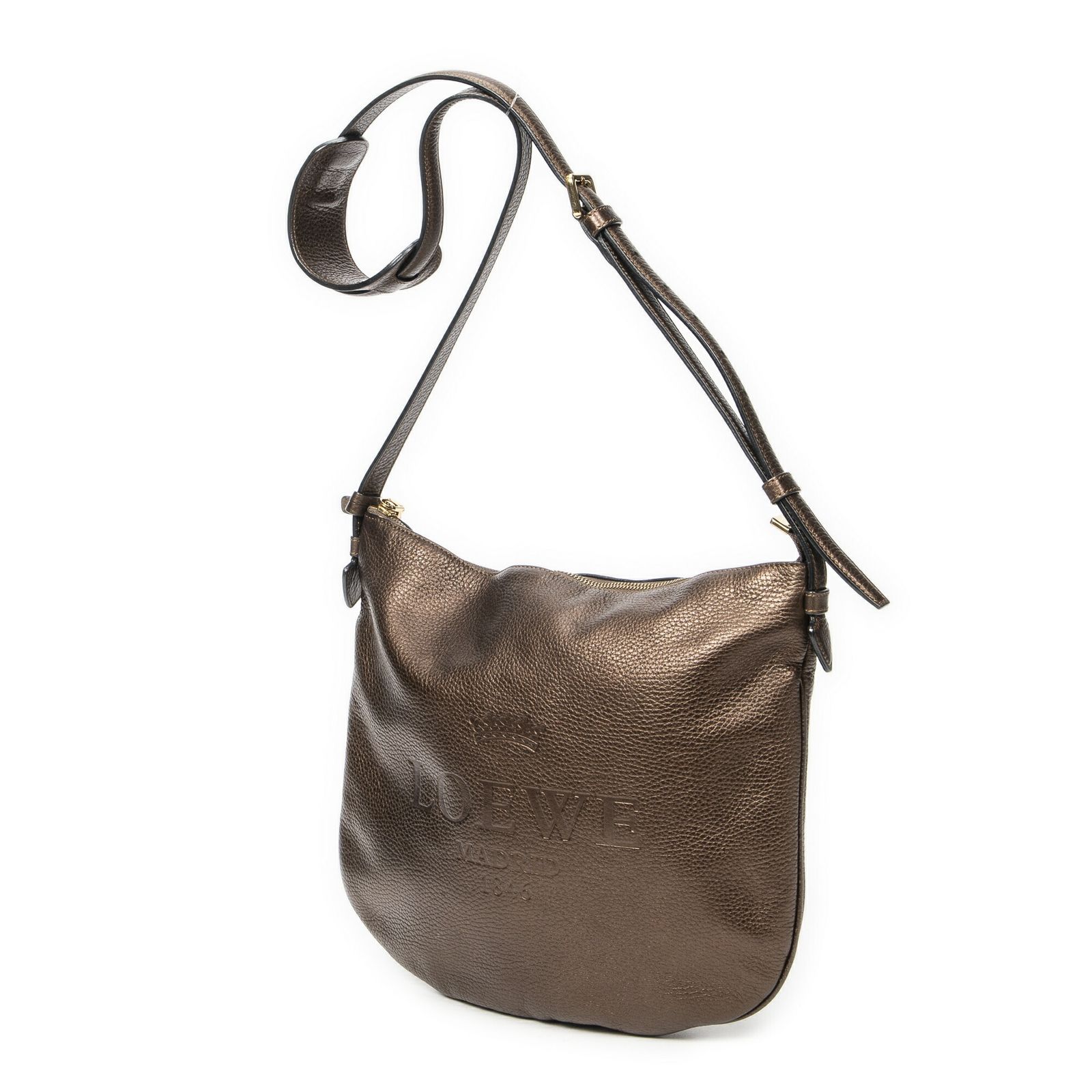 LOEWE ロエベ茶色グレインレザーA