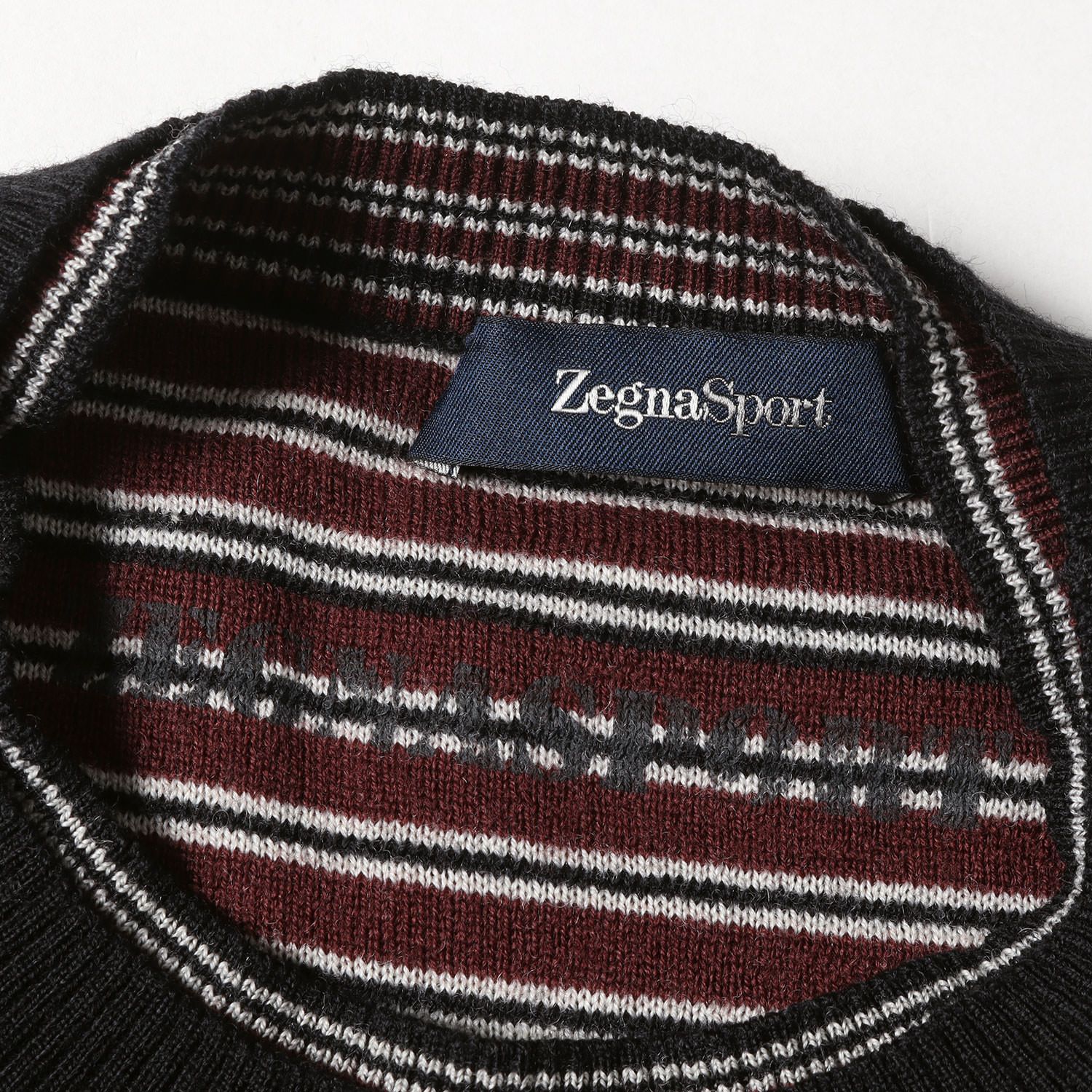 zegna sport ゼニア スポーツ 長袖 ボーダー ポロシャツ Sz.S　メンズ ゴルフにも　c58td2