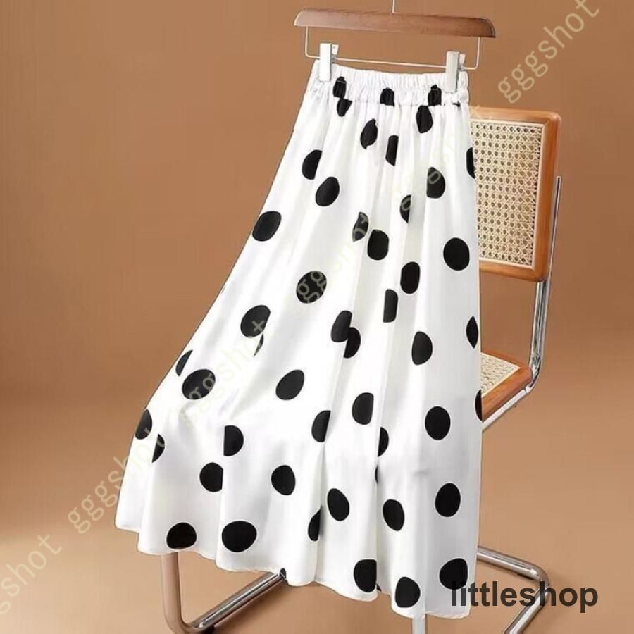 ロングスカート シフォン 水玉柄 スカート レディース おしゃれ ドット  