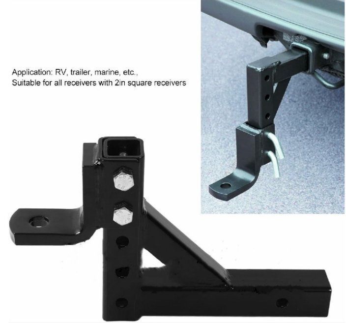 調節 なトレーラー ヒッチ ボール マウント高強度アイアン レイズ ドロップ ヒッチ トレーラー レシーバー ボール マウント 2インチ ト FFCRYSTALESIA_COM