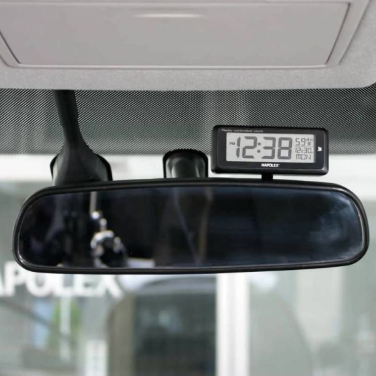 【アウトレット】NAPOLEX ナポレックス 電波時計 カー用品 時計 デジタル ラジオコントロール LEDバックライト付 ドライブ 取り付け簡単 車用 車載 日本全域対応 カレンダー表示付 電池 FIZZ-940 thumbnail 5