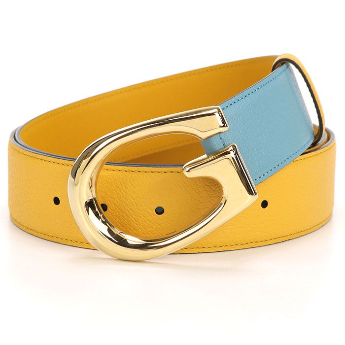 GUCCI グッチ バイカラー ベルト Gバックル 709954 ベルト レザー メンズ