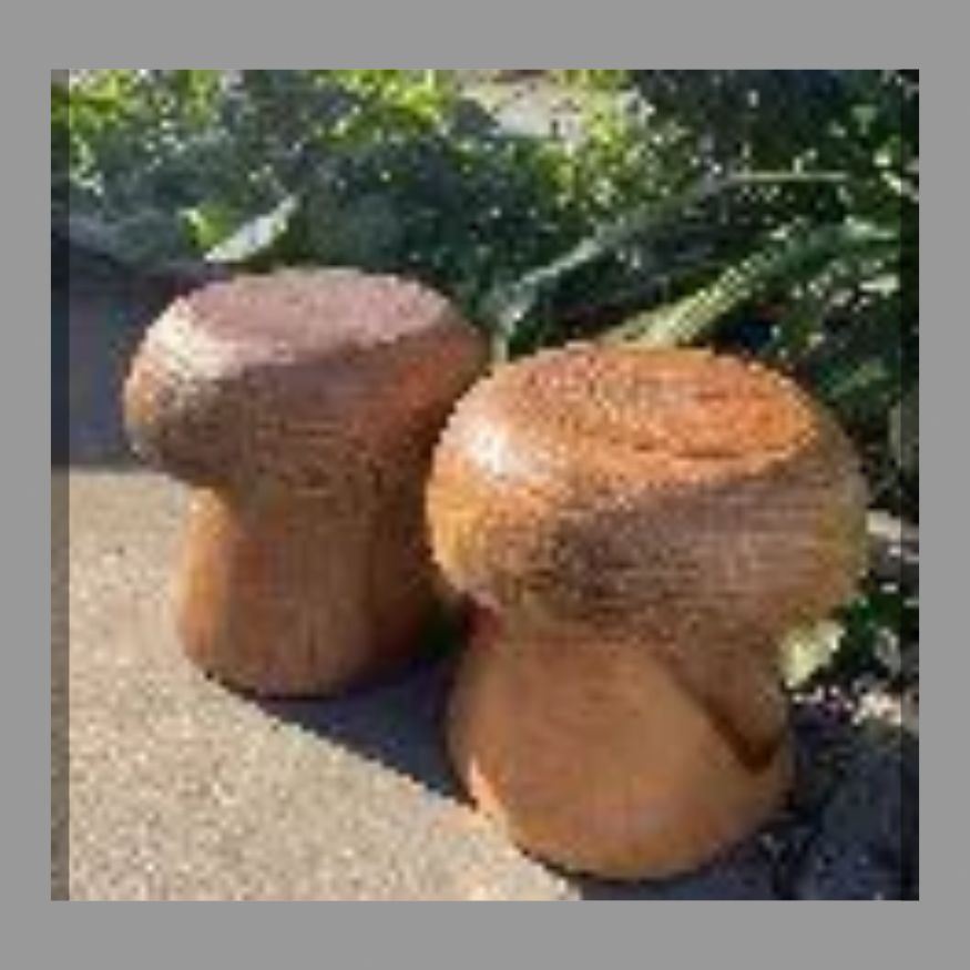 クスノキ丸太きのこスツール実木根彫りスツール原木杭杭基礎木スツール家庭用腰掛け