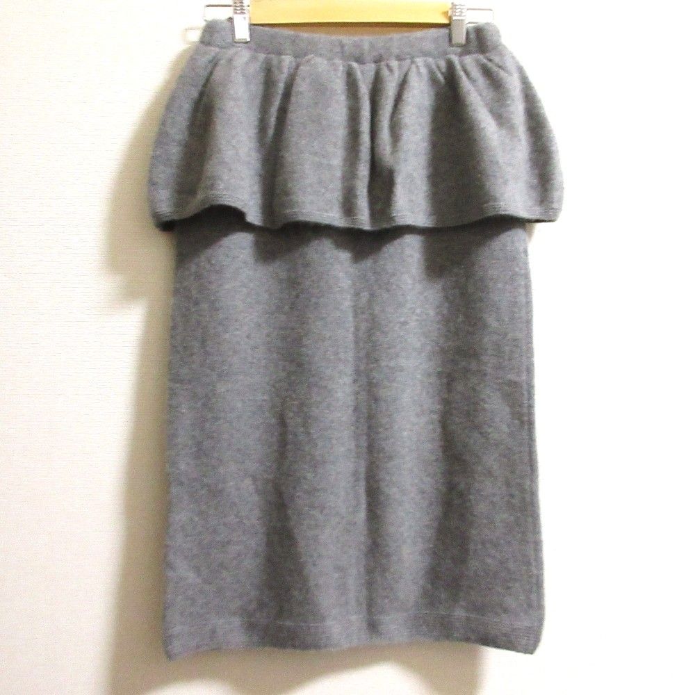 美品 24AW enrica エンリカ ラクーンウール ウエストゴム フリルニット  