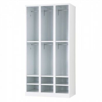 豊國工業 オープンタイプハンガーパイプ式6人用3列4段 W900 RLK-KKP6490-W 豊國工業 オープンタイプハンガーパイプ式6人用3列4段 W900 RLK-