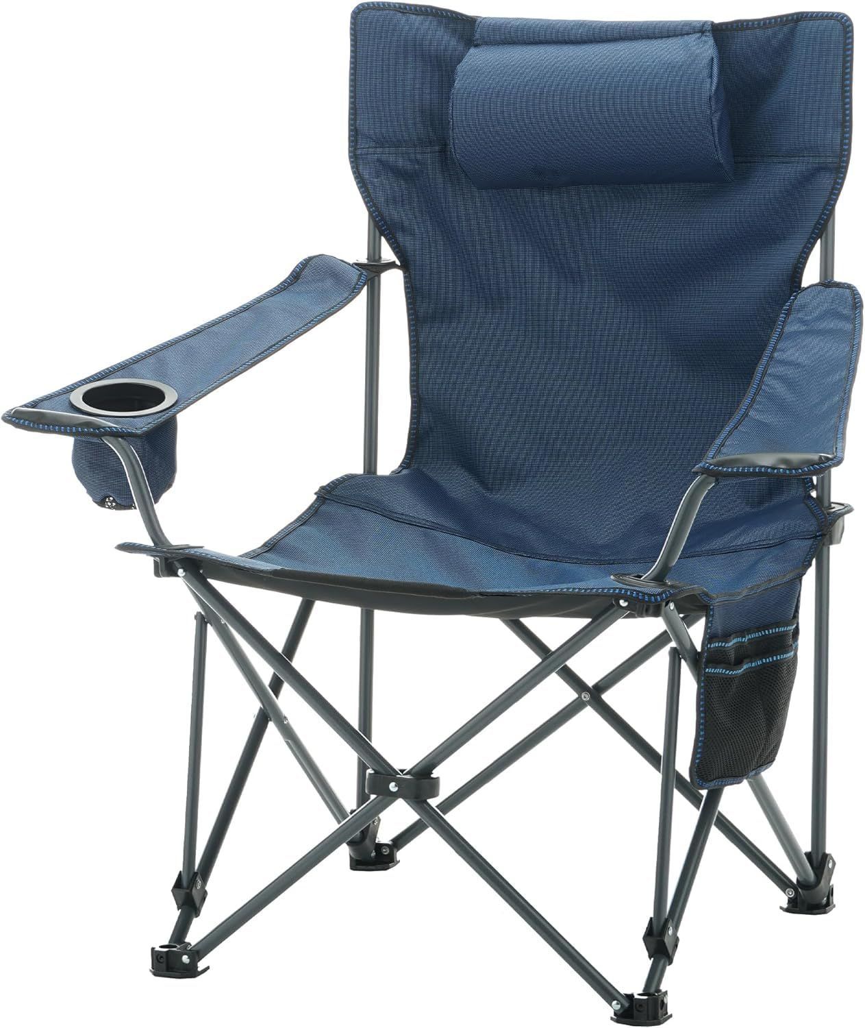 アウトドア チェア キャンプ チェア ひんやり 軽量 折りたたみ 椅子 L サイズ 78X54×51cm 耐荷重 150kg コンパクト 携