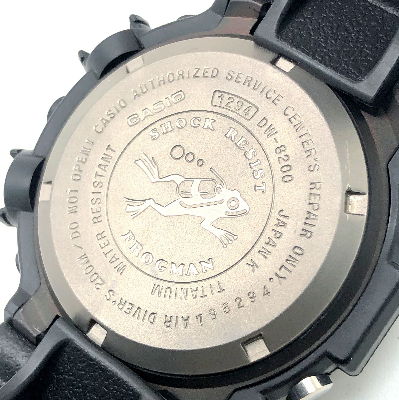 G-SHOCK ジーショック DW-8200Z-1T FROGMAN MEN IN BLACK
