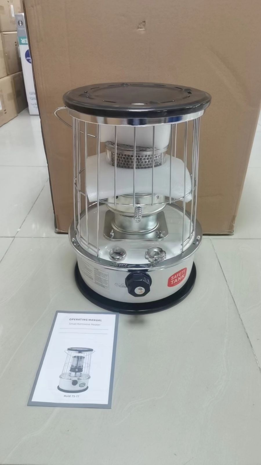 石油ストーブ 容量6L小型 灯油ストーブ 伸縮デザイン 高効省エネ 暖房ストーブ 木造8畳 | コンクリート10畳まで 360°対流型 電源不要 防