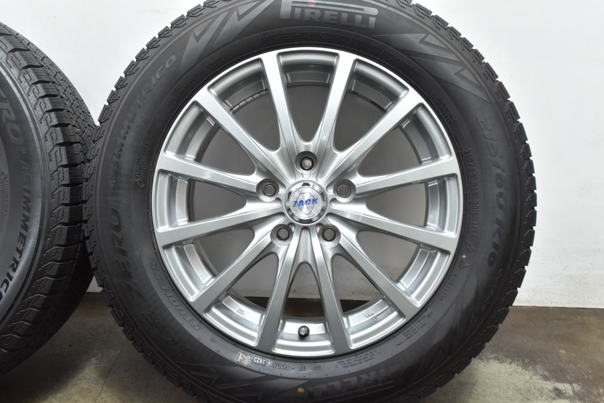 信じられる バリ溝 ザック 16in 6.5J 53 PCD114.3 ピレリ アイスゼロアシンメトリコ 215 60R16 ノア ヴォクシー オデッセイ ヴェゼル CX-3