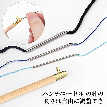 【在庫処分】Zhejia パンチニードル 刺繍パンチ針セット 3本セット ニードルパンチ 多機能針 糸通し付き 調整可能 編み物用品 手芸用 ニードルパンチ フリーステッチ DIY 毛糸 初心者向け 裁縫 パンチニードル Zhejia 刺繍パンチ針セット ニードルパンチ刺繍セット ニードルパンチ 本2冊
