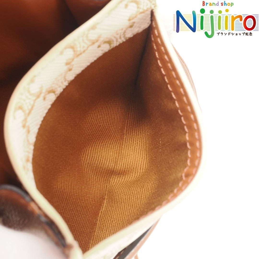 【極美品】セリーヌ トリオンフ　フォンポーチ　 斜め掛け　小物入れ　1598 極美品】セリーヌ トリオンフ フォンポーチ 斜め掛け 小物入れ 1598