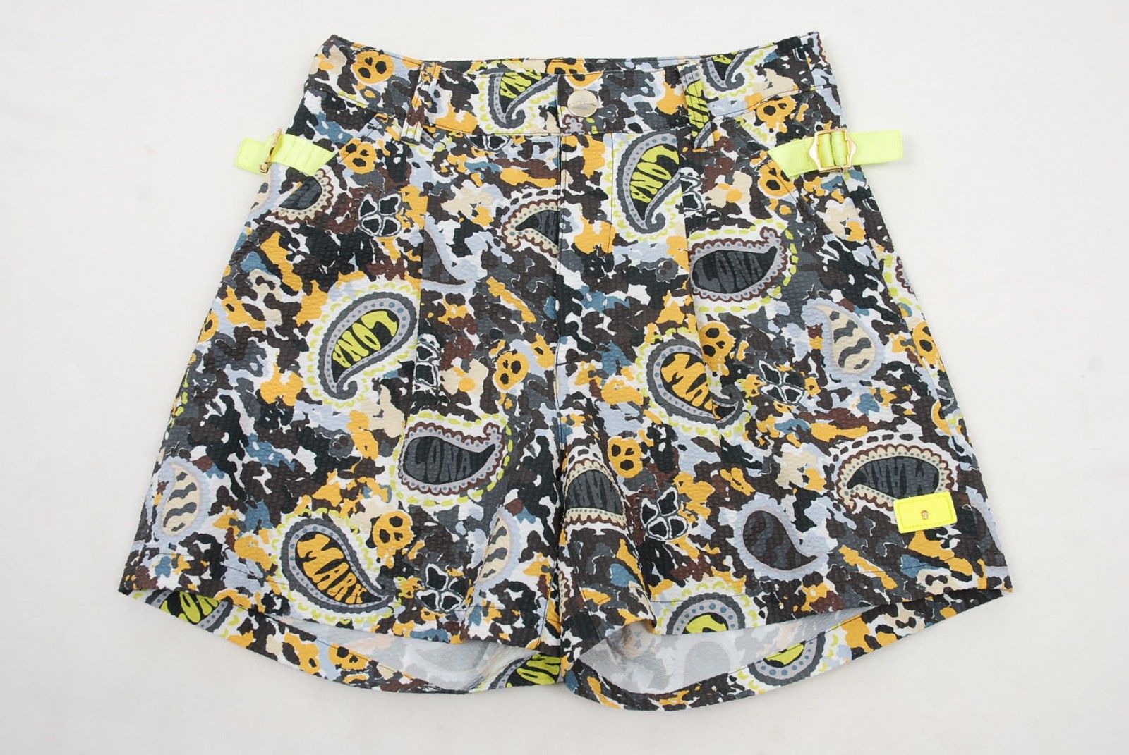 MARK&amp;LONA - coco 中古 マークアンドロナ MARK&amp;LONA レディース ハーフパンツ 38(M) グレー系×マスタード ペイズリー カモフラ 春夏 中古 レディース マークアンドロナ MARK&LONA ハーフパンツ 38(M
