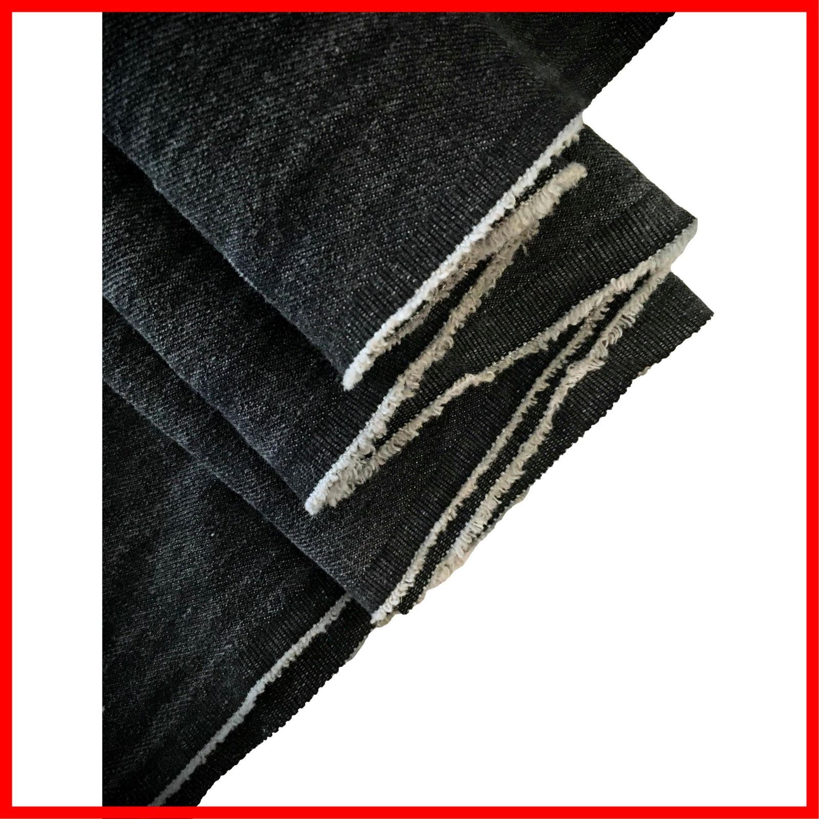 Rock) (Black ハンドメイド デニムリメイク 手芸 ファブリック 端切れ 布 布 ハギレ 色落ち加工デニム生地 コットン 綿 はぎれ 生地 薄手 デニム生地 色落ち