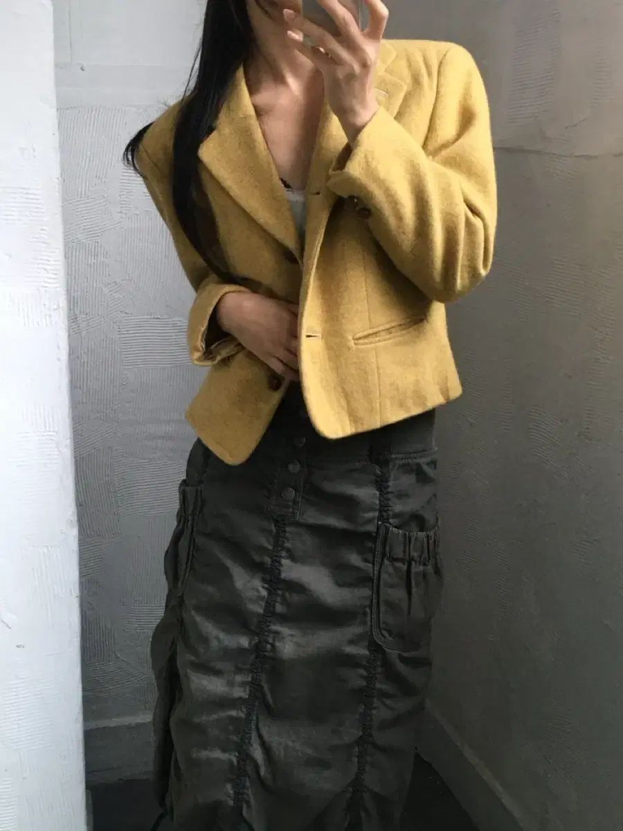 I S ISSEY MIYAKE イッセイミヤケ 90s 黄色 3 button ブレザー